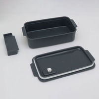 弁当容器 STOCK&LUNCH BOX STL-650 グレー 00416917 1ケース(30個(5個×6))（直送品）