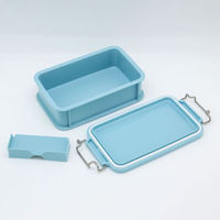 弁当容器 EARTHY コンテナランチボックス(仕切付) CNT-600 ミントグリーン 00417196 1ケース(30個(5個×6))（直送品）