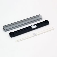 弁当小物 カームカラー 引フタ箸箱セット(19.5cm) HS-16 ネイビー 00417340 1ケース(200個(5個×40))（直送品）