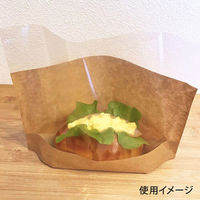 耐油平袋 エコ・タッチ M(茶) 業務用 100枚入 00432351 1点（直送品）