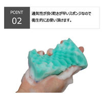 キクロン スポンジプロ A-532 Mサイズ イエロー 600620 1ケース(120個(10個×12))（直送品）