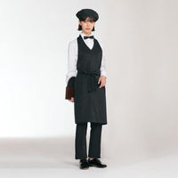 住商モンブラン 胸当てエプロン エプロン 兼用 黒 F SA005-93 SA005-93_F 1点（直送品）