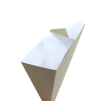 旭創業 テイクアウト容器 クラフトコーン 小 ディップコーナー付 00752573 1ケース(500個(50個×10))（直送品）