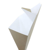 旭創業 テイクアウト容器 クラフトコーン 大 ディップコーナー付 00752574 1袋(50個)（直送品）