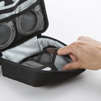 サンワサプライ トラベル小物ポーチ（W195×D135×H55mm・ブラック） INーAD11BK 1個