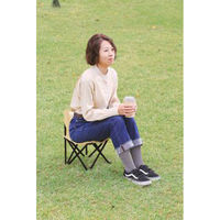 カクセー ポータブルminiレジャーチェア ベージュ LL-12 1個（直送品）