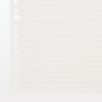 無印良品 植林木ペーパー裏うつりしにくいルーズリーフ Ｂ５(６ｍｍ横罫 ２６穴)１００枚 1セット（1袋（100枚入）×2）