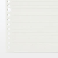 無印良品 植林木ペーパー裏うつりしにくいルーズリーフ Ｂ５(７ｍｍ横罫 ２６穴)１００枚 1セット（1袋（100枚入）×2）