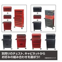 ワールドツール アストロプロダクツ AP ミニキャビネット2段ドア付き マットレッドRC194 2003000011944 1台（直送品）