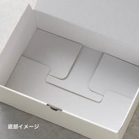 ヘッズ 無地オフホワイトギフトボックス-5 外寸：W123×D105×H115mm MOW-GB5 1セット（1袋（10枚入）×5）