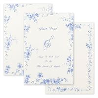 フロンティア はがき箋 MUSIC ブルー 2柄×5枚 HGS-431 1冊(10枚)