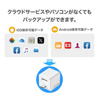 Maktar 充電しながらデータ自動バックアップ Qubii MaxーA 最大2TB対応 QUBIIMAX-A-W 1個