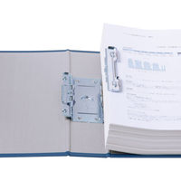 アスクル　パイプ式ファイル　A4タテ　両開き　とじ厚50mm　背幅66mm　ブルー　青　ユーロスタイル オリジナル（わけあり品）