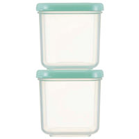 スケーター 保存容器 100ml 作り置き小分け容器セット パウダーパステル 角小4個入 収納ケース付き 443434 1個（直送品）