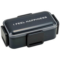 スケーター 弁当箱 2段 850ml 抗菌2段ふわっと弁当箱 シースルーブラック 451191 1個（直送品）