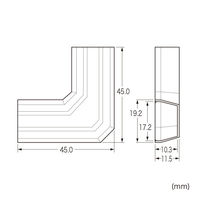 サンワサプライ  CA-KK17BK用ケーブルカバー（幅17mm、L型、ブラック） CA-KK17BKL（直送品）