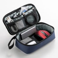 サンワサプライ  トラベル小物ポーチ（W215×D115×H65mm・ネイビー） IN-AD12NV（直送品）