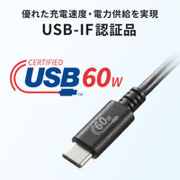 サンワサプライ  USB 2.0 Type-Cケーブル（PD60Ｗ・3m・ブラック） KU-CCP6030BK（直送品）