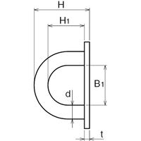 浅野金属工業 ラウンドアイ/8 AK3217 1セット(10個)（直送品）
