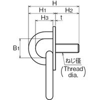 浅野金属工業 ねじ込みラウンドアイリング(アンカープラグ付)/6 AK4061 1個（直送品）