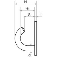 浅野金属工業 オープンラウンドアイ/6 AK3026 1個（直送品）
