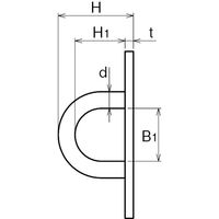 浅野金属工業 パッドアイ/12 AK16074 1セット(10個)（直送品）