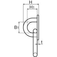 浅野金属工業 座付丸環(アイプレート型)/12 AK4042 1セット(3個)（直送品）