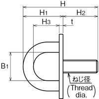 浅野金属工業 ねじ込みラウンドアイ(アンカープラグ付)/6 AK3016 1セット(10個)（直送品）