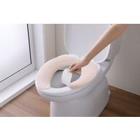 サンコー ずれない トイレ 便座カバー 洗い替え 節電 3色組 1セット ベージュ アイボリー グレー おくだけ吸着 KZ-04