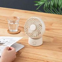 ライフオンプロダクツ ラウンドミニデスクファン 首振り機能付 オフホワイト PBAF005-OW 1台