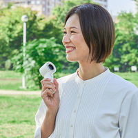 ライフオンプロダクツ ターボハンディファン 100段階ダイヤル式 リリーホワイト LCAF023-LW 1台