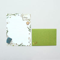 包む レターセット 水彩 ほっと一息 TL100 1冊