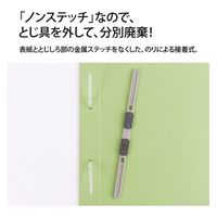 プラス フラットファイル2つ折り No.025F A4S 緑 1セット(1冊×5)（直送品）