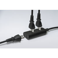 朝日電器 延長コード 電源タップ 2ピン 3個口/0.5m 雷ガード ほこり防止シャッター WBT-N3005SB(BK) 1個