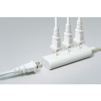 朝日電器 延長コード 電源タップ 2ピン 4個口/5m 雷ガード ほこり防止シャッター WBT-N4050SB(W) 1個