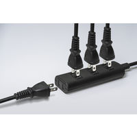 朝日電器 延長コード 電源タップ 2ピン 4個口/3m 雷ガード ほこり防止シャッター WBT-N4030SB(BK) 1個