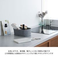 サンリツ KLEANE PLUS洗える抗菌素材のオーバルアメニティーバスケットL ホワイト 1セット（3個）