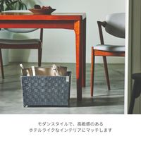 サンリツ KLEANE ZERO抗菌PPバンド素材の客室用脱衣かご、鞄置き ダークグレー 　1セット（3個）