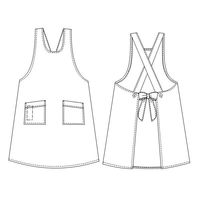 【再検品商品】ナガイレーベン ストライプエプロン ピンク フリーサイズ SR16（わけあり品）