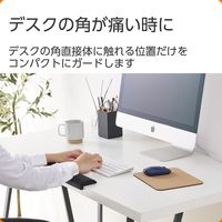 リストレスト パームレスト 低反発 手首 負担軽減 コーナーガードクッション ブラック MOH-CTLM01BK エレコム 1個（直送品）