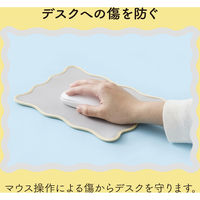 マウスパッド ウェーブデザイン ズレにくい 裏面ラバー グレー MP-UK01GY エレコム 1個（直送品）