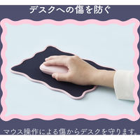 マウスパッド ウェーブデザイン ズレにくい 裏面ラバー ネイビー MP-UK01NV エレコム 1個（直送品）