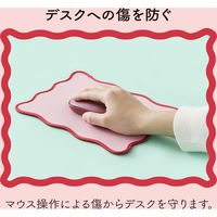 マウスパッド ウェーブデザイン ズレにくい 裏面ラバー ピンク MP-UK01PN エレコム 1個（直送品）