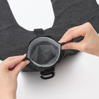 無印良品 ふうっとふくらむネッククッション ダークグレー 約３４×３３ｃｍ 良品計画