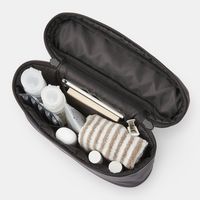 無印良品 ナイロン手付ポーチ 薄型 黒 約２０．５×６×１２．５ｃｍ 良品計画