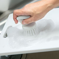 キッチンブラシ 握りやすい ゴシゴシ洗える まな板・ザル・調理器具洗い ホワイト 日本製 1個 まめいた