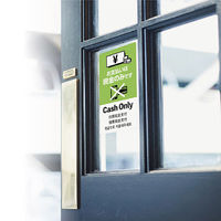 アルファ 5ヶ国語ステッカー 現金支払いのみ OK-CW00030 1枚（直送品）