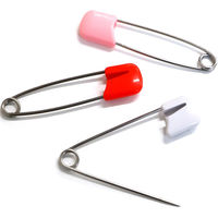 日本紐釦貿易 安全ロックピン「クリッピン」 ジュニア 全長44mm 100個 ピンク CRP-J100-P 1セット(100個入)（直送品）