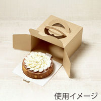 サガシキ ケーキ箱 エコクラフトデコ箱5号 H113 4582673772386 1セット(100枚入)（直送品）