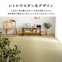 イケヒコ 小夏 い草カーペット 江戸間4.5畳 2610×2610mm レッド 1082090240502 1枚（直送品）